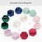 Hexagon Velvet 2 Slots Jewelry Storage Ring Box Engagement Ring Box Wedding Day Detachable Lid for Proposal Engagement Wedding Ceremony (Blush Peach)